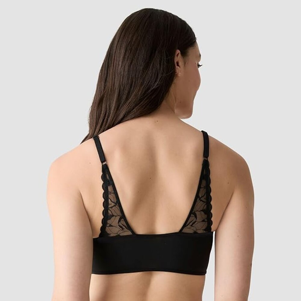 True & Co True Everybody Boost Plunge Bra Black Extra Large XL - Picture 2 of 4